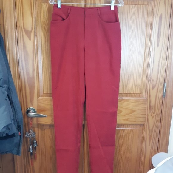 Cache Red Snakeskin Pants Ultra High Rise 8 - Picture 12 of 12